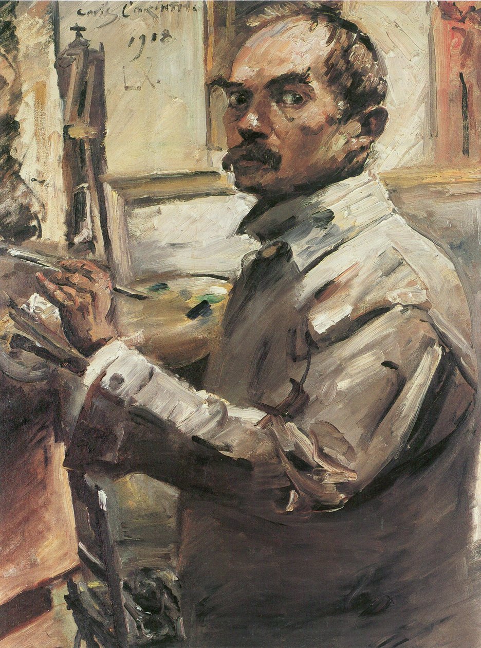 白色外套的自画像 作者 洛维斯·科林斯（Lovis Corinth）