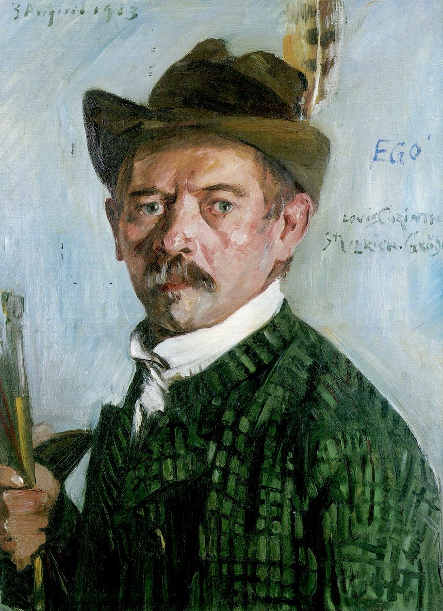 与蒂罗尔帽子的自画像 作者 洛维斯·科林斯（Lovis Corinth）
