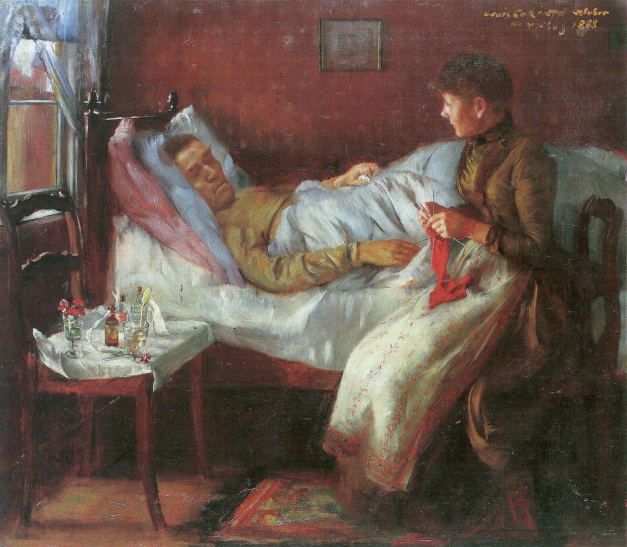 父亲Franz Heinrich Corinth在病床上 作者 洛维斯·科林斯（Lovis Corinth）