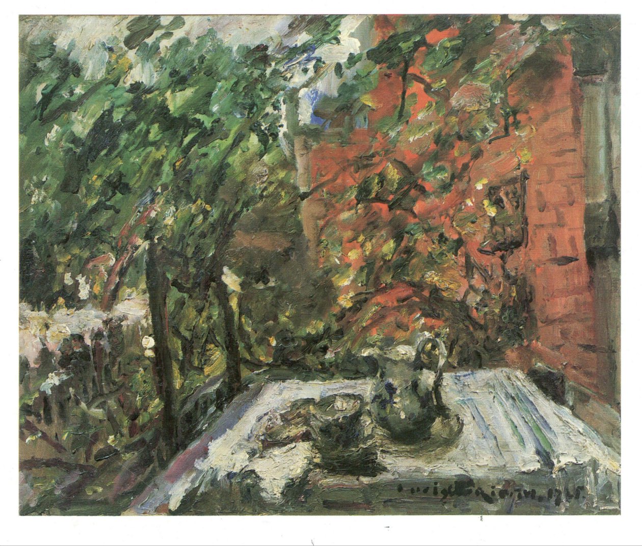 在阳台上的晚餐 作者 洛维斯·科林斯（Lovis Corinth）