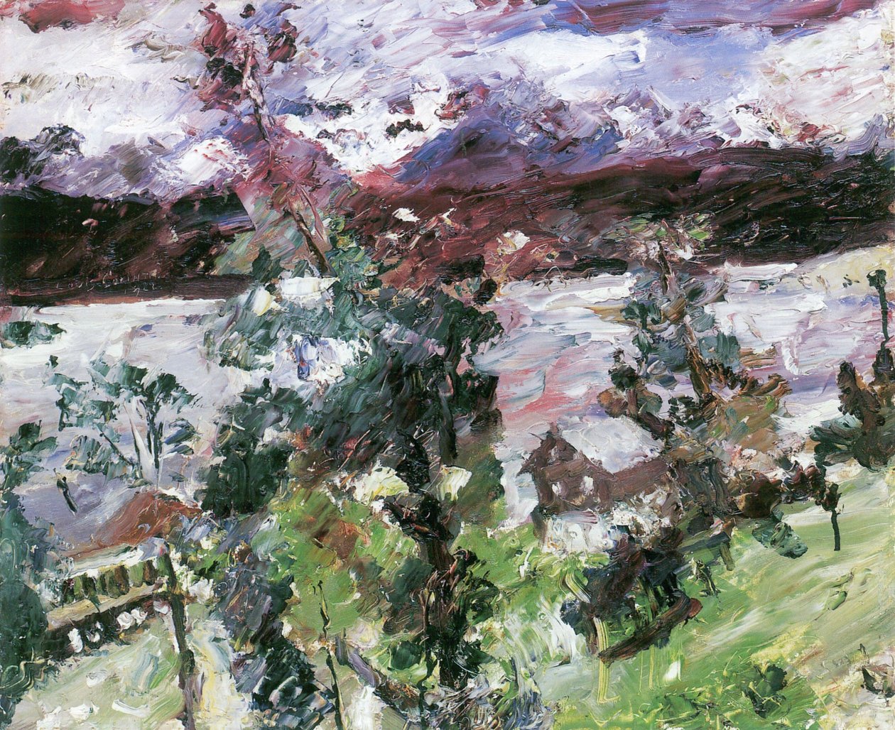 Walchensee，新鲜的雪 作者 洛维斯·科林斯（Lovis Corinth）