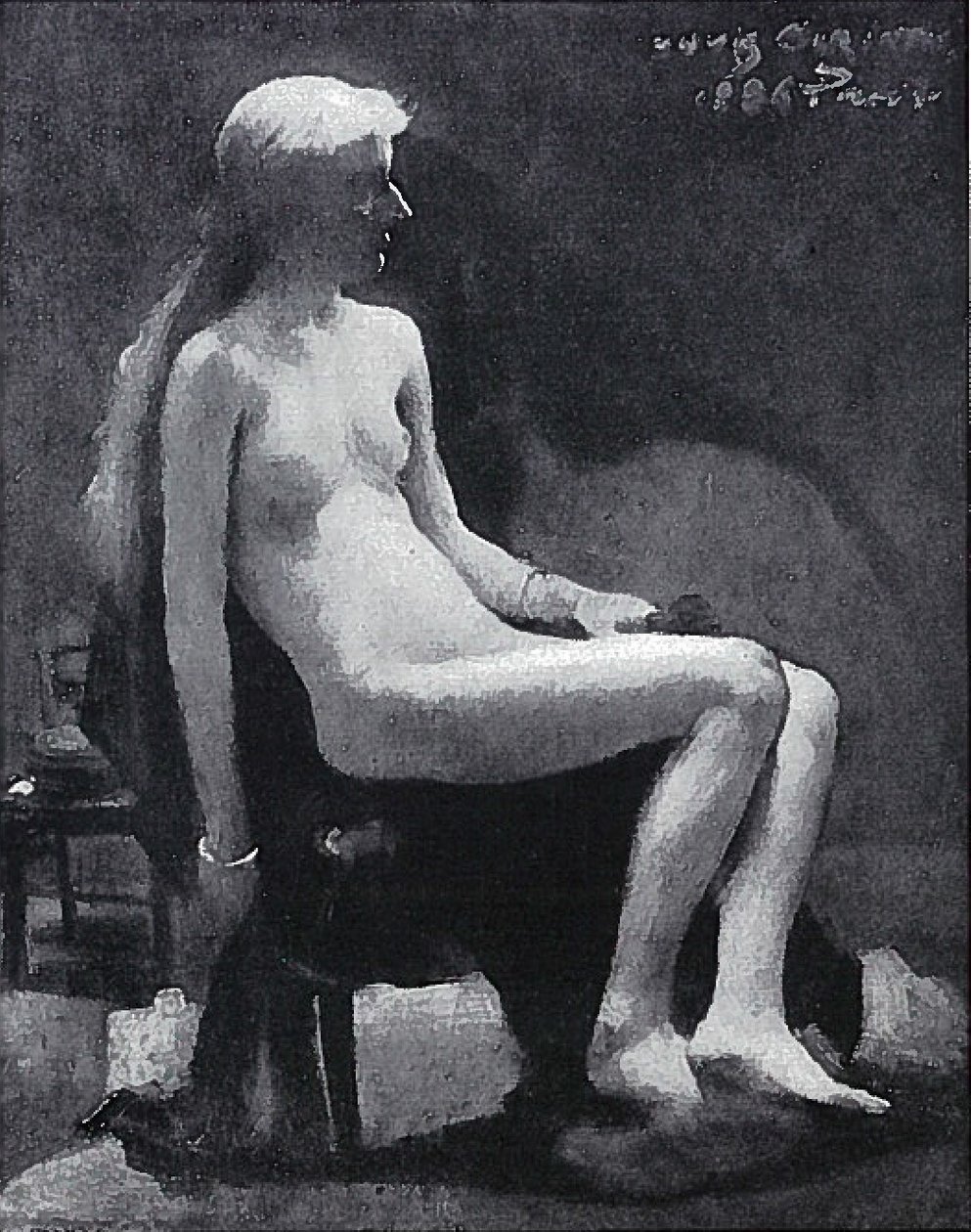 女性坐姿 作者 洛维斯·科林斯（Lovis Corinth）