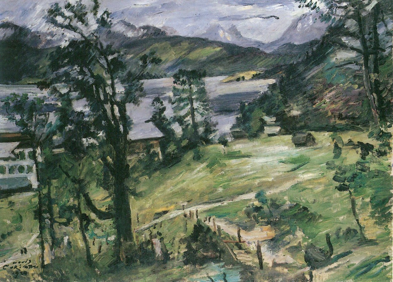 在Walchensee的风景与落叶松属 作者 洛维斯·科林斯（Lovis Corinth）