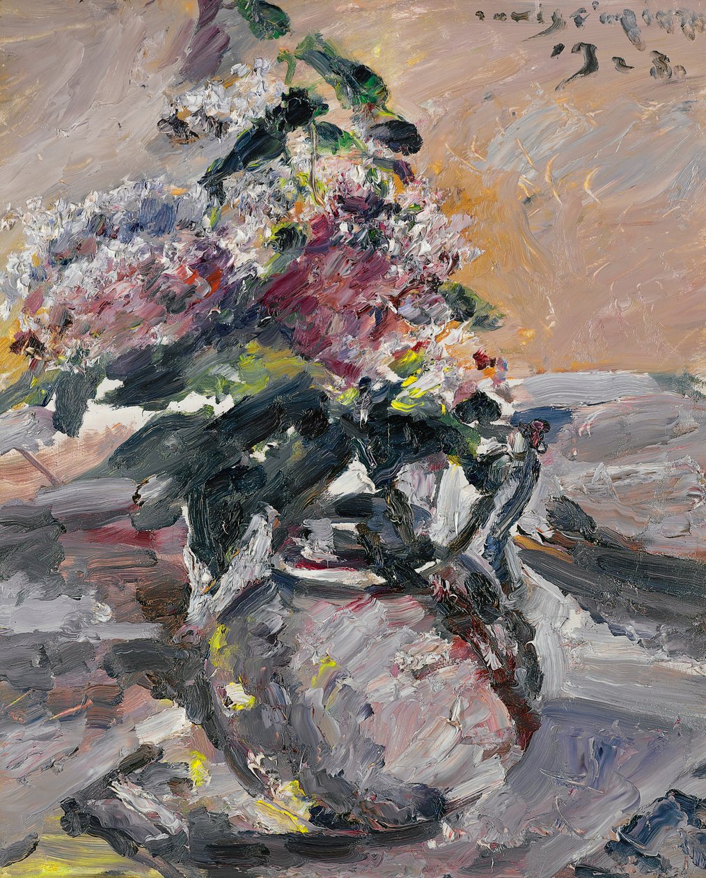 在一个玻璃碗的丁香 作者 洛维斯·科林斯（Lovis Corinth）