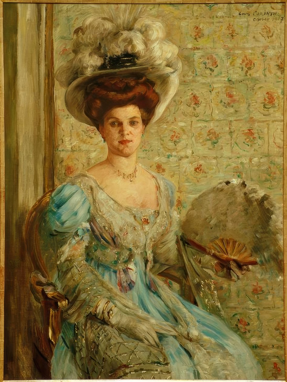 伯爵夫人芬克（Eleonore von Wilke）的肖像 作者 洛维斯·科林斯（Lovis Corinth）