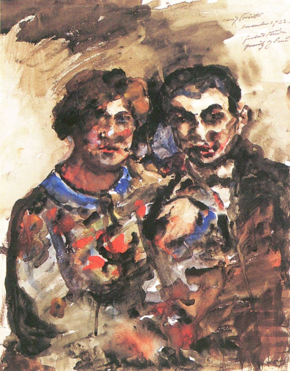 由Erich Goeritz和他的妻子进行的Portrat研究 作者 洛维斯·科林斯（Lovis Corinth）