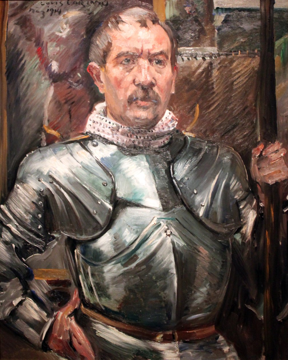 装甲中的自画像 作者 洛维斯·科林斯（Lovis Corinth）