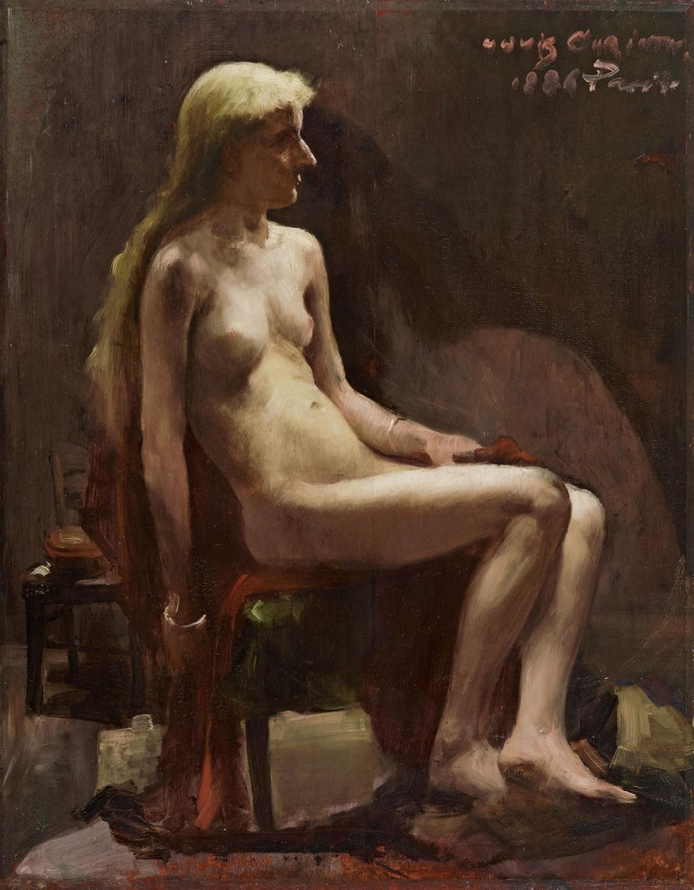 坐在女性裸体 作者 洛维斯·科林斯（Lovis Corinth）