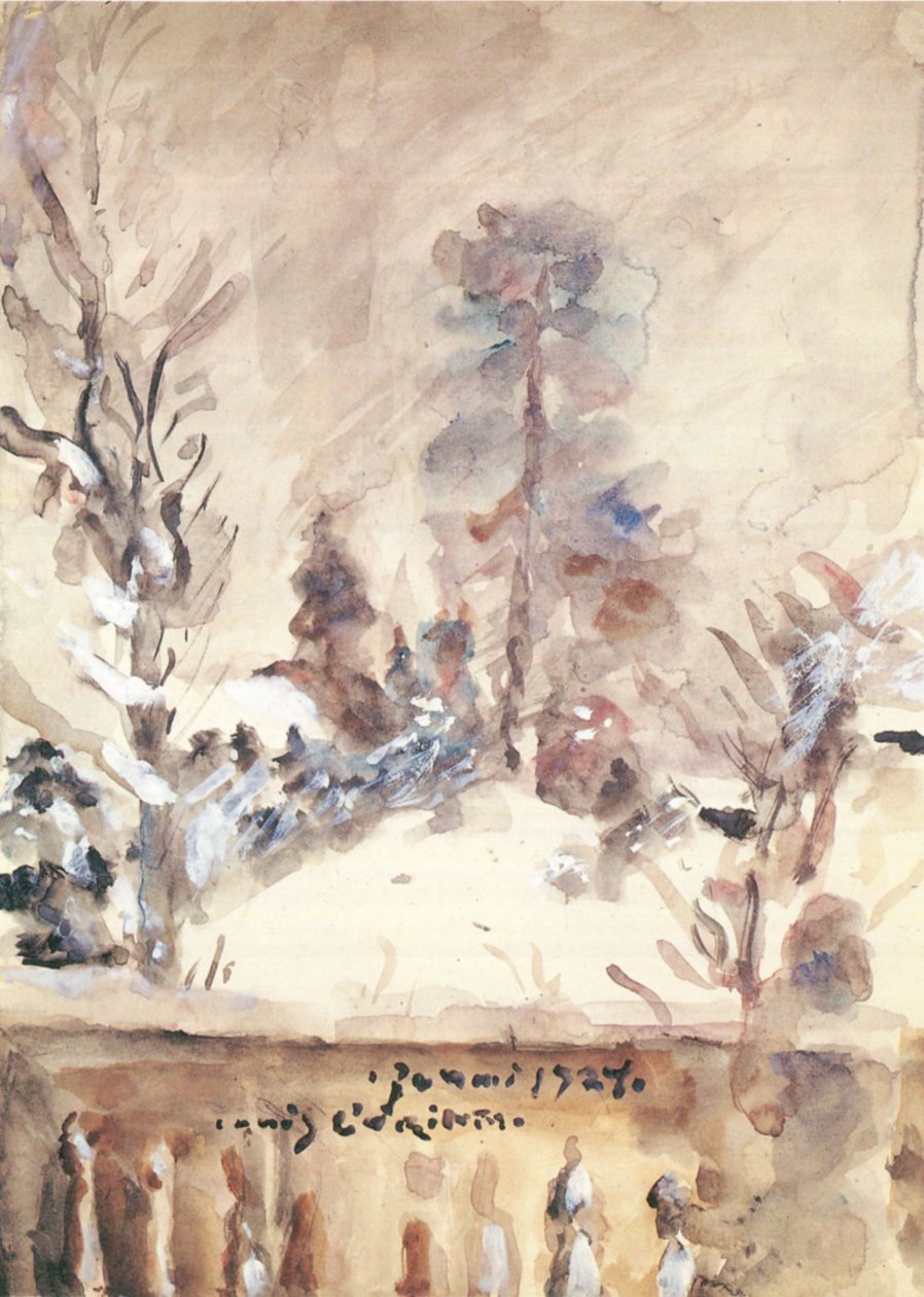 Walchensee im Schneen 作者 洛维斯·科林斯（Lovis Corinth）
