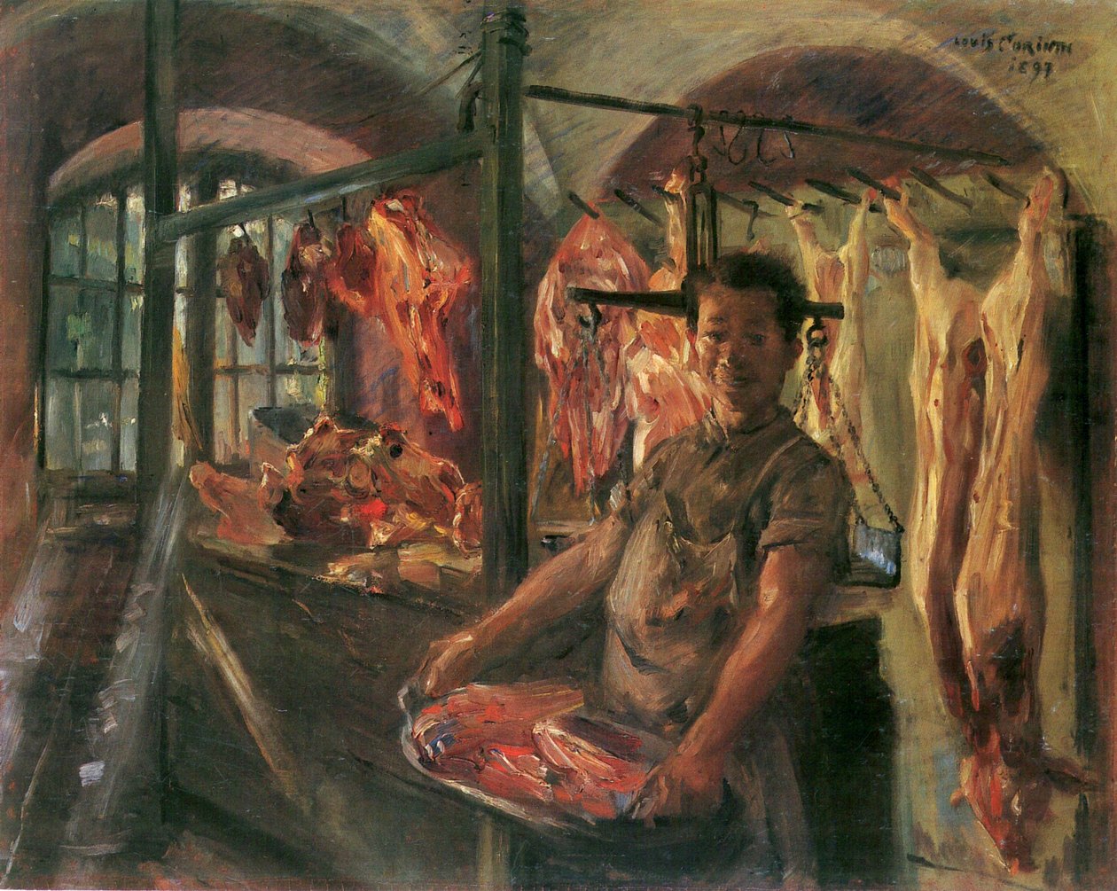 Schäftlarn 的肉店 作者 洛维斯 (1858-1925) 科林斯