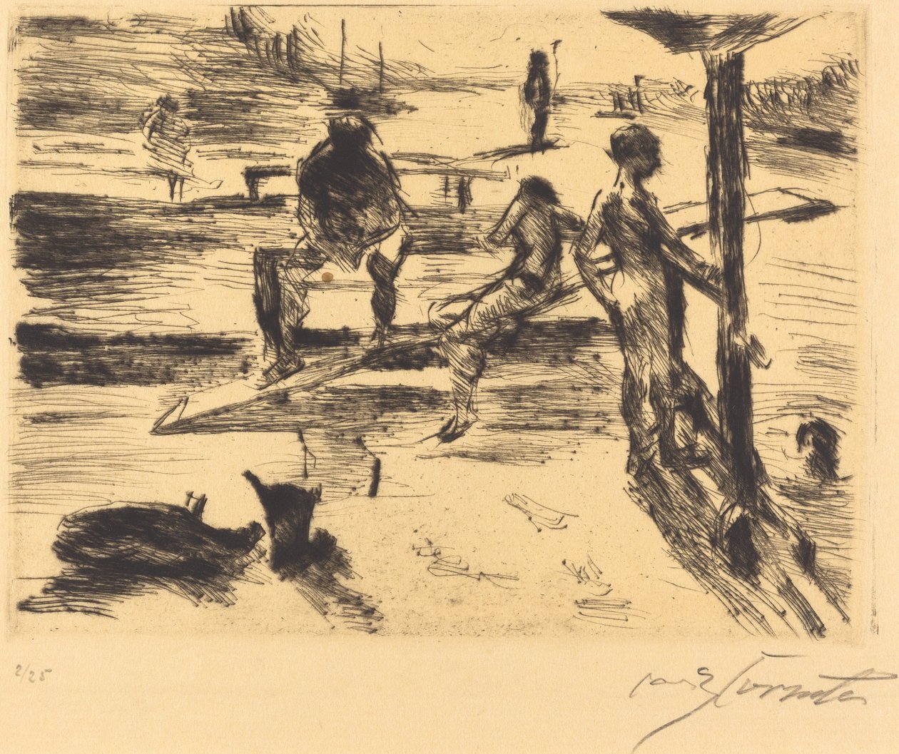 沐浴场所 作者 洛维斯·科林斯（Lovis Corinth）