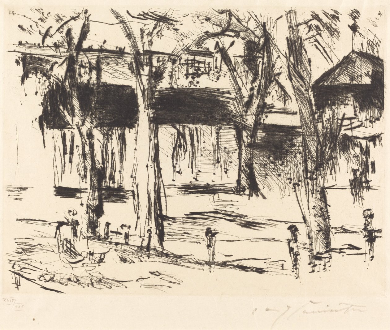 蒂尔加滕站（有树的法庭） 作者 洛维斯·科林斯（Lovis Corinth）