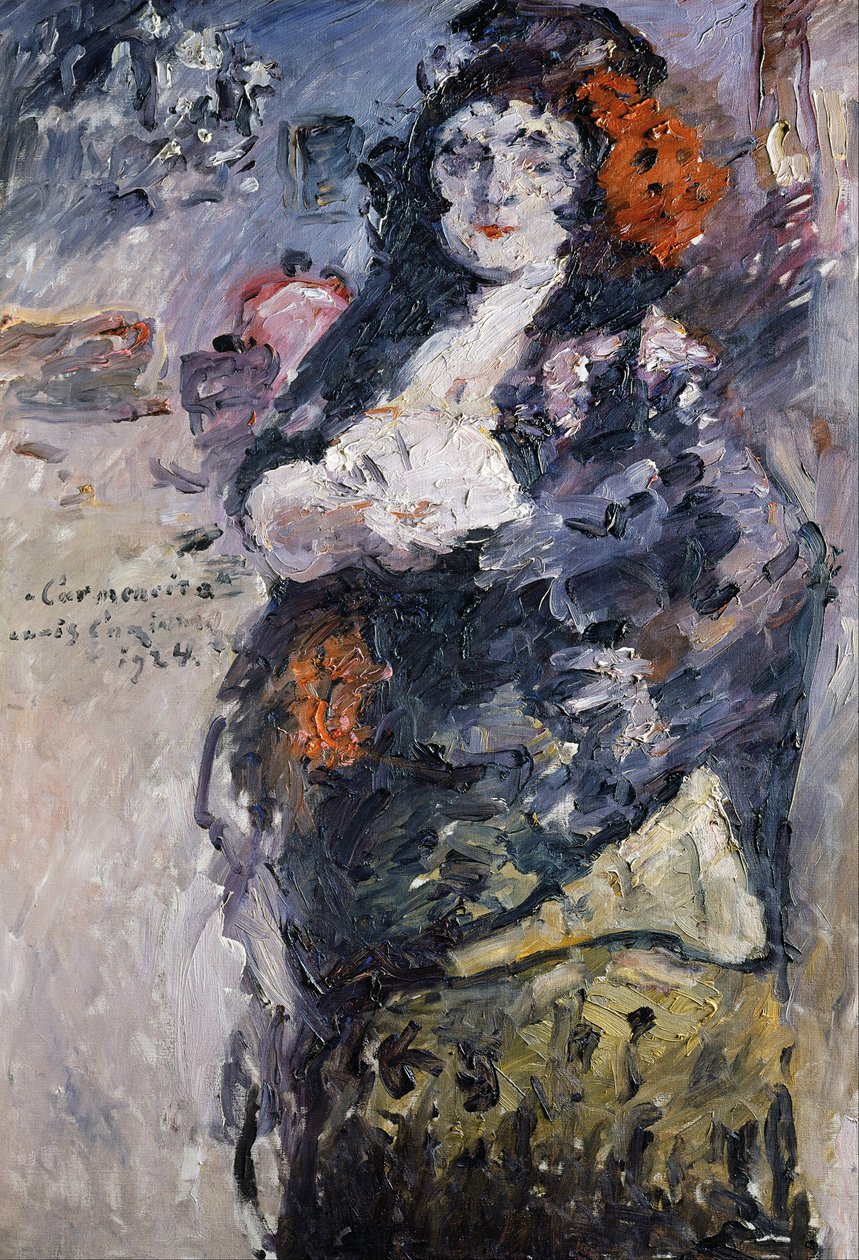 Carmencita Charlotte Berend-Corinth身着西班牙礼服的肖像 作者 洛维斯·科林斯（Lovis Corinth）