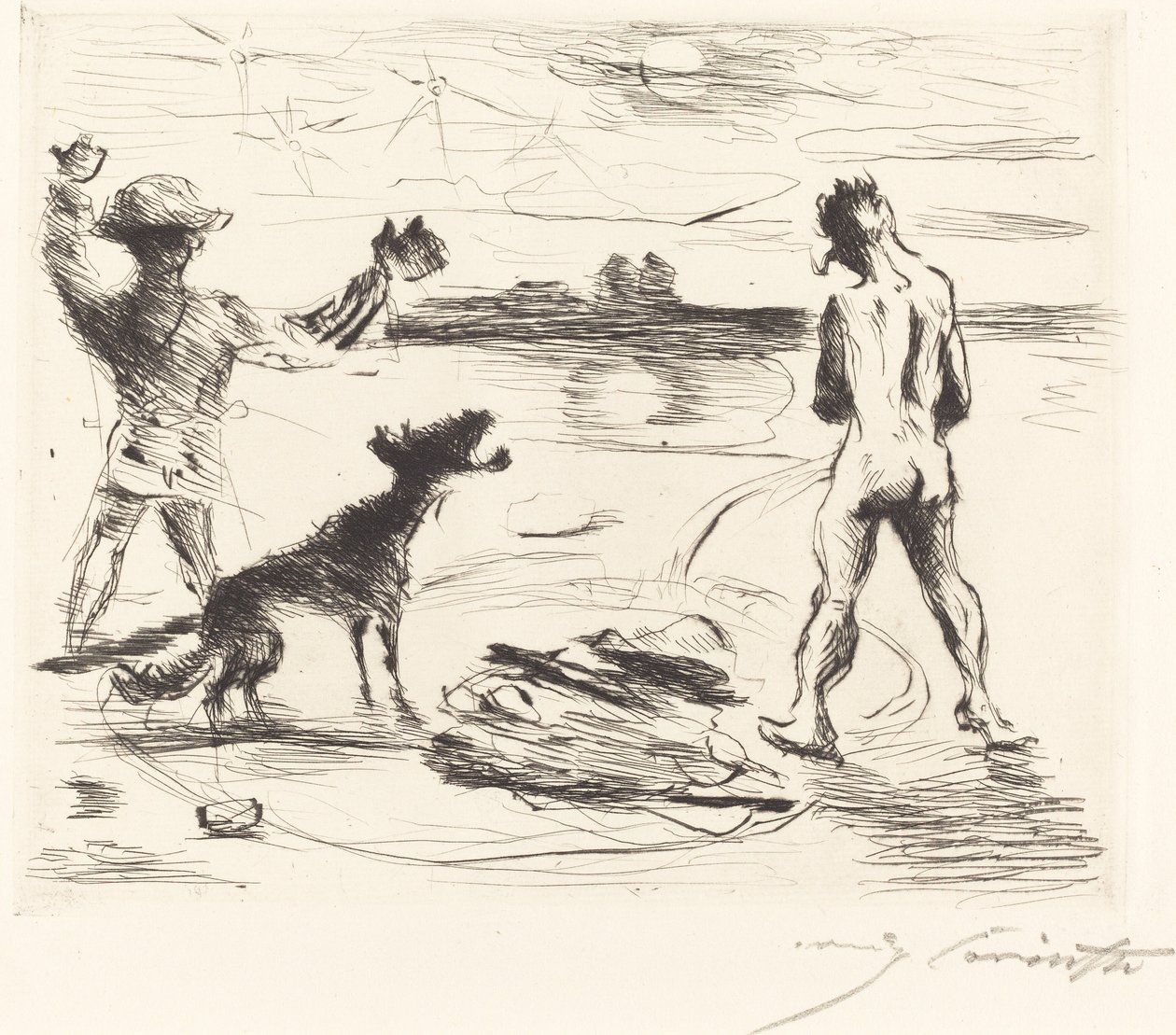 Das Gastmahl des Trimalchio: pl.VII (The Banquet of Trimalchio: pl. VII) 作者 洛维斯·科林斯（Lovis Corinth）