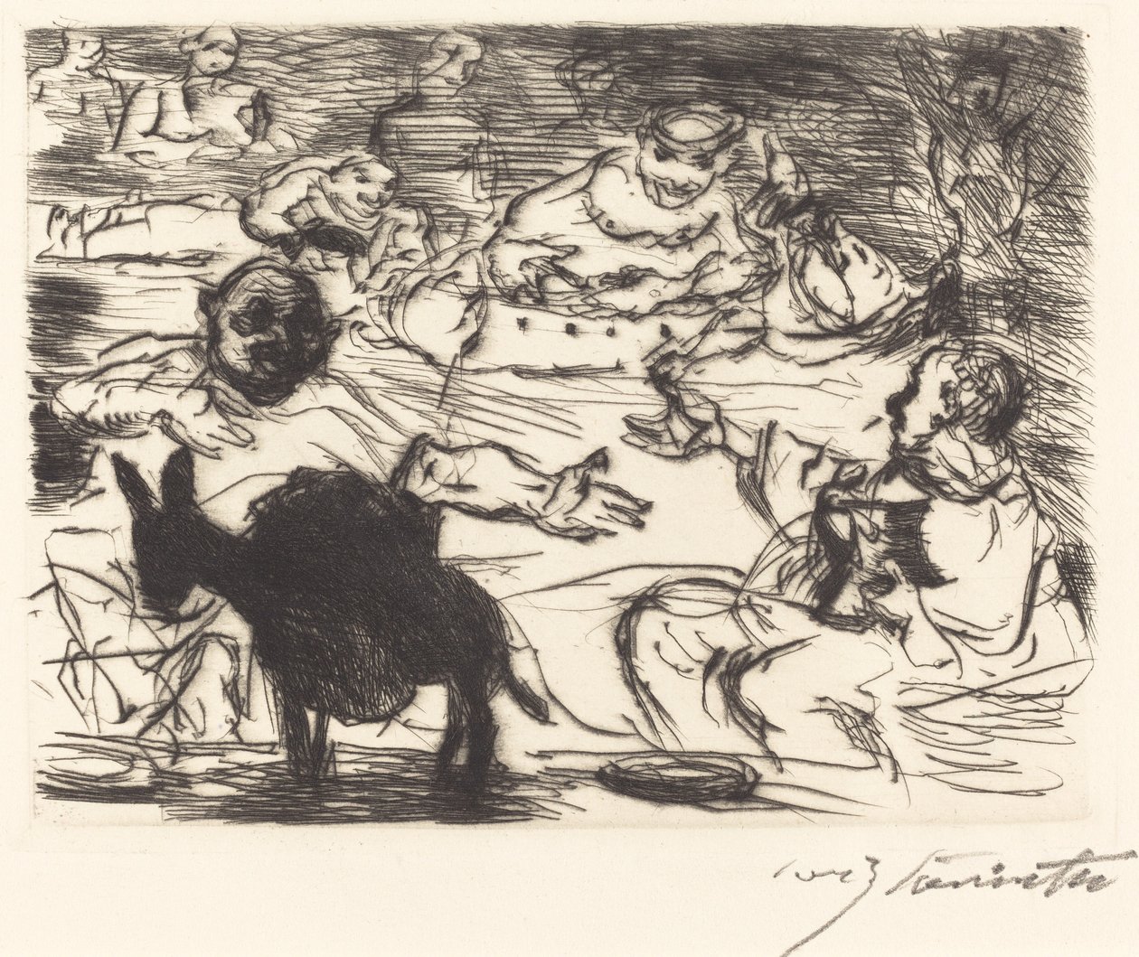 Das Gastmahl des Trimalchio: pl.V (The Banquet of Trimalchio: pl. V) 作者 洛维斯·科林斯（Lovis Corinth）