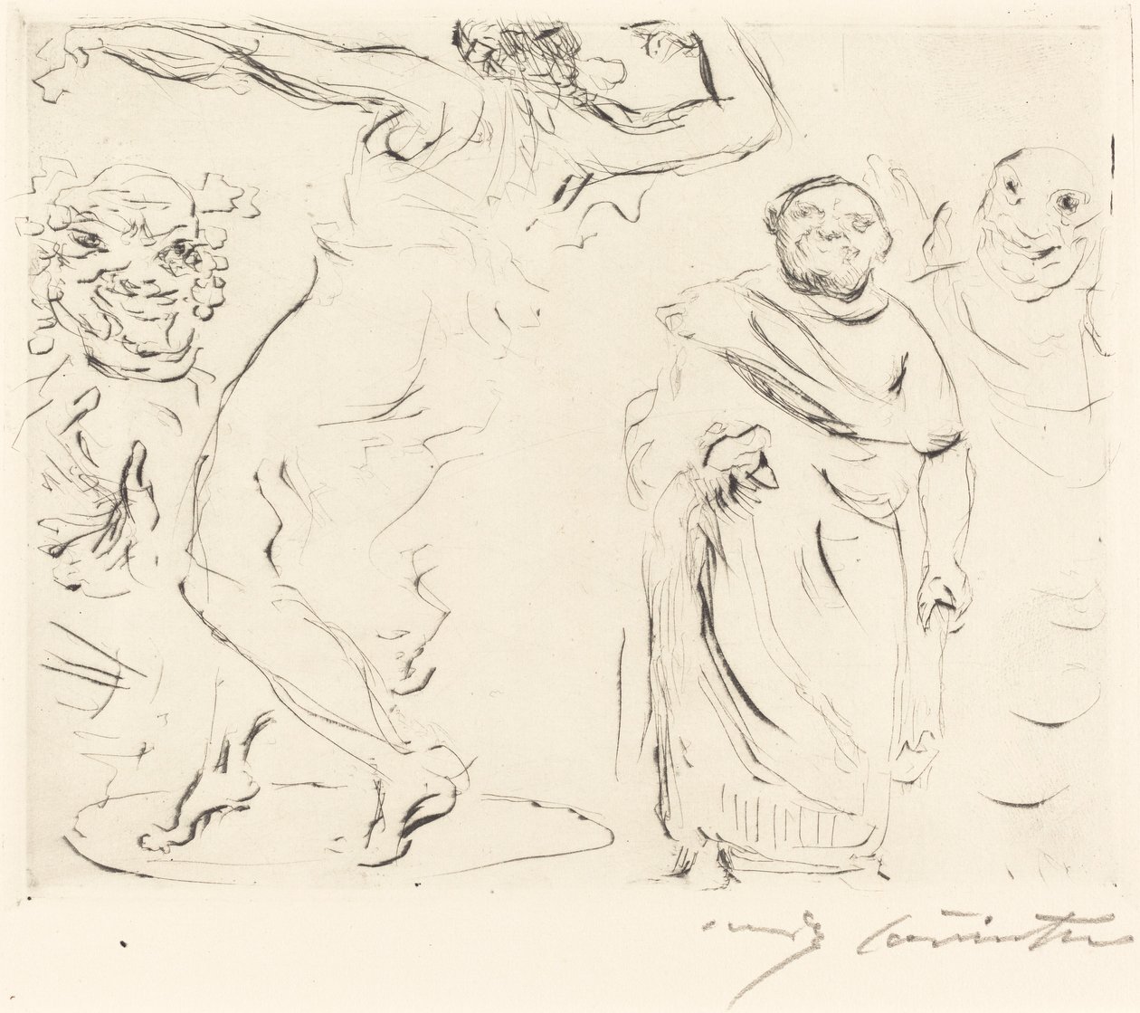 Das Gastmahl des Trimalchio: pl. XI The Banquet of Trimalchio: pl. XI, 1919. 作者 洛维斯·科林斯（Lovis Corinth）