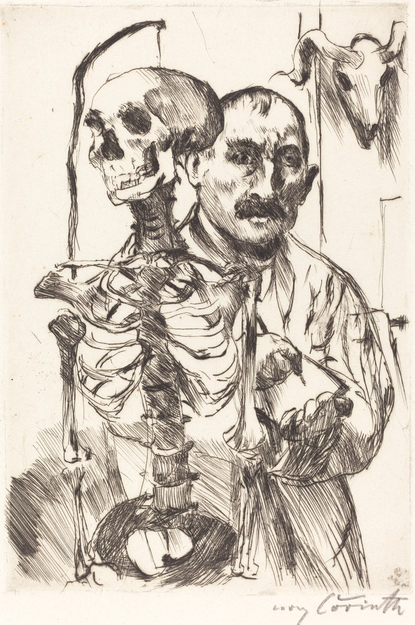 艺术家与死亡II》（Der Künstler und der Tod II）。 作者 洛维斯·科林斯（Lovis Corinth）