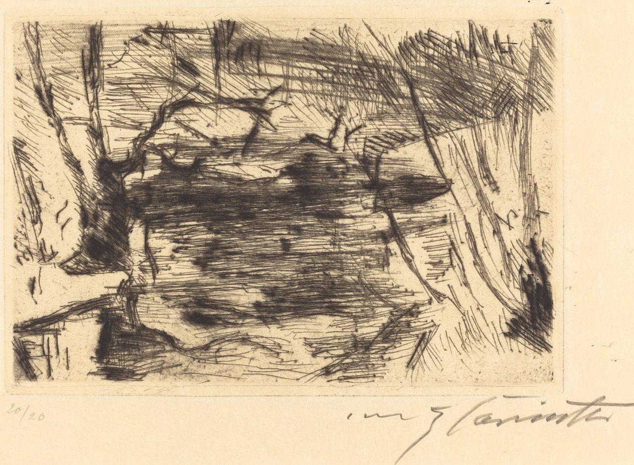 新湖》（Der Neue See）。 作者 洛维斯·科林斯（Lovis Corinth）