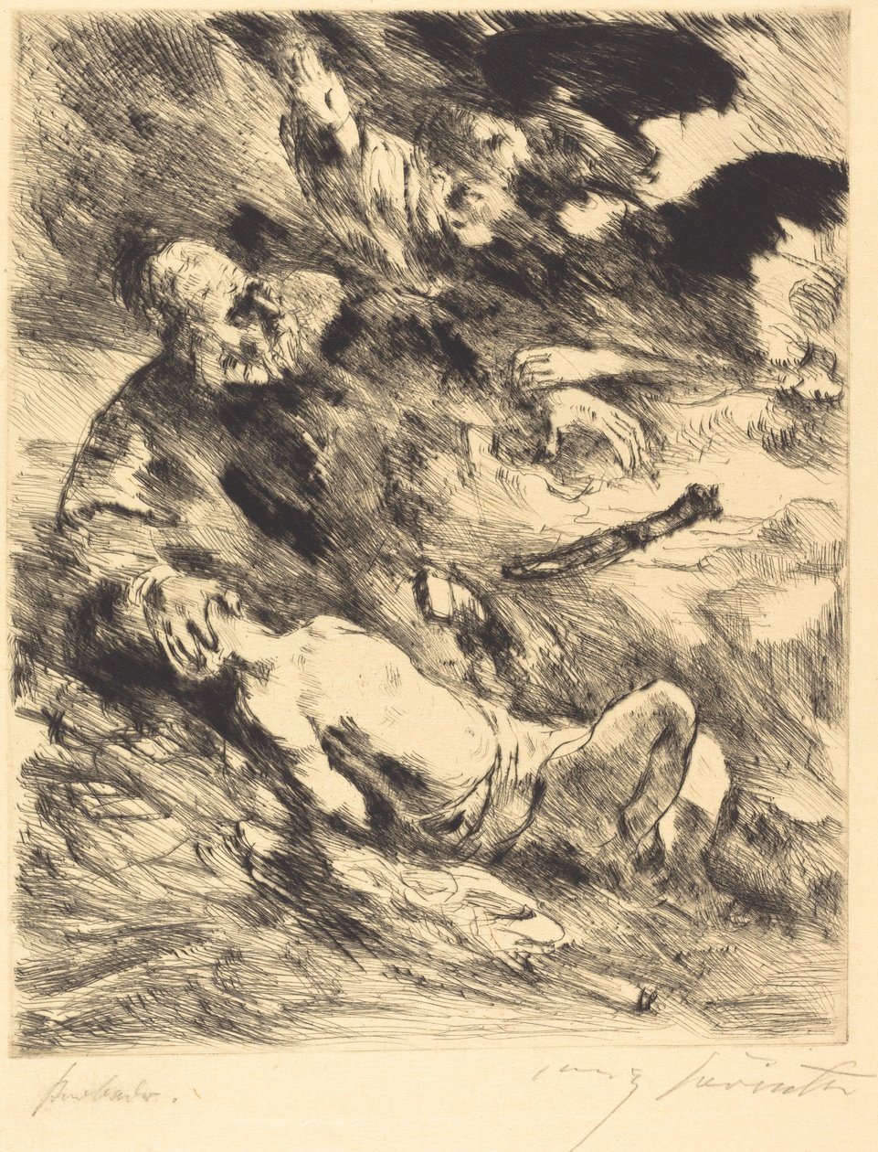 Die Opferung Isaacs The Sacrifice of Isaac, 1920. 作者 洛维斯·科林斯（Lovis Corinth）