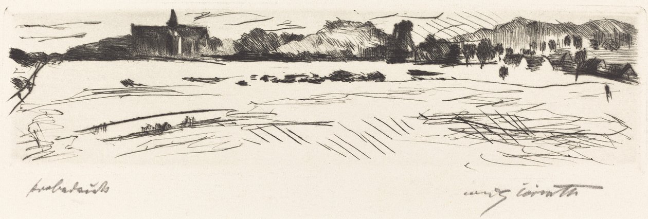 有沙丘的风景，1917年。 作者 洛维斯·科林斯（Lovis Corinth）