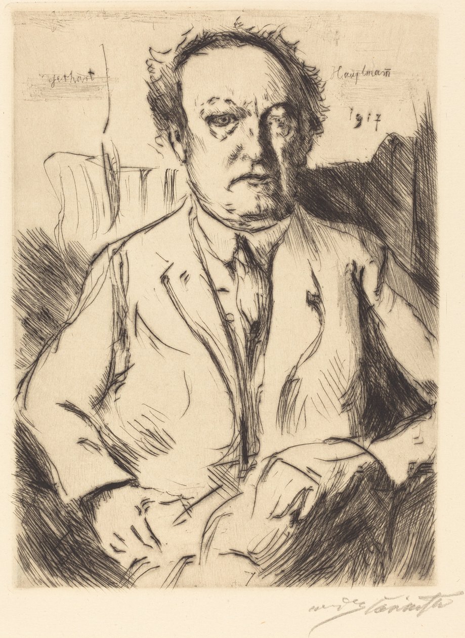 格哈特-哈普特曼，1917年。 作者 洛维斯·科林斯（Lovis Corinth）