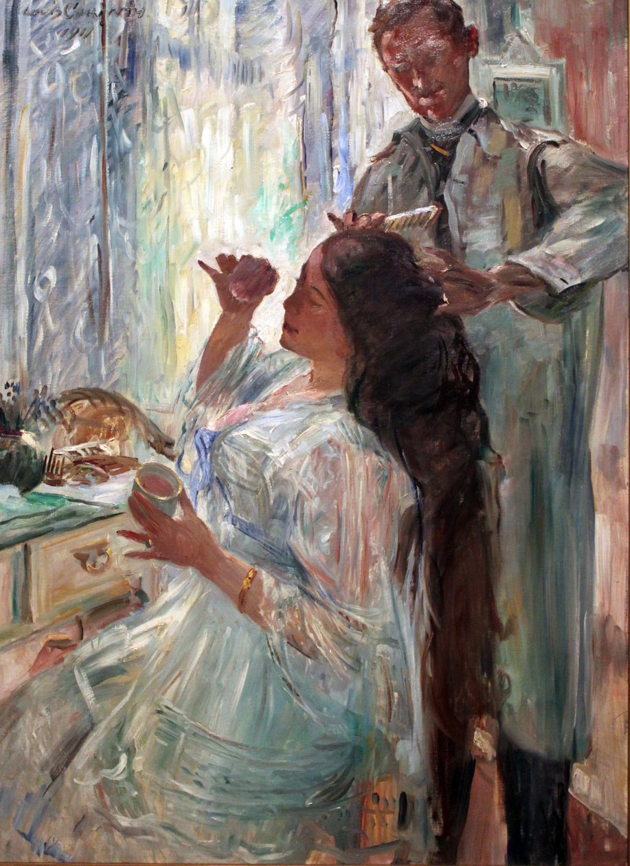 德语: Am Putztisch Charlotte Corinth at her Dressing Table（梳妆台上的夏洛特-科林斯 作者 洛维斯·科林斯（Lovis Corinth）