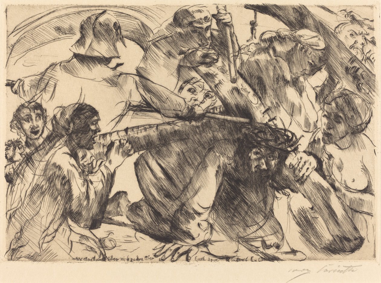 扛着十字架的基督》，1916年。 作者 洛维斯·科林斯（Lovis Corinth）