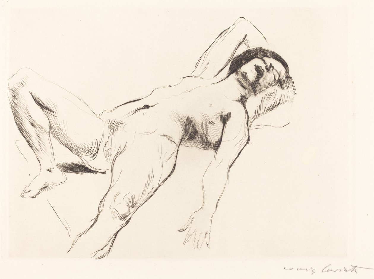 躺着的女性裸体I（躺着的女性裸体I） 作者 洛维斯·科林斯（Lovis Corinth）