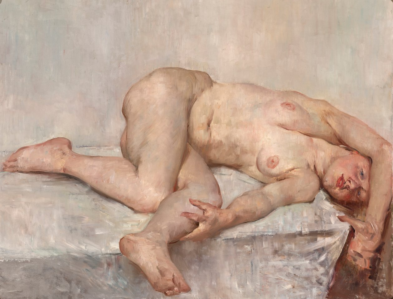 躺着的女性裸体 作者 洛维斯·科林斯（Lovis Corinth）