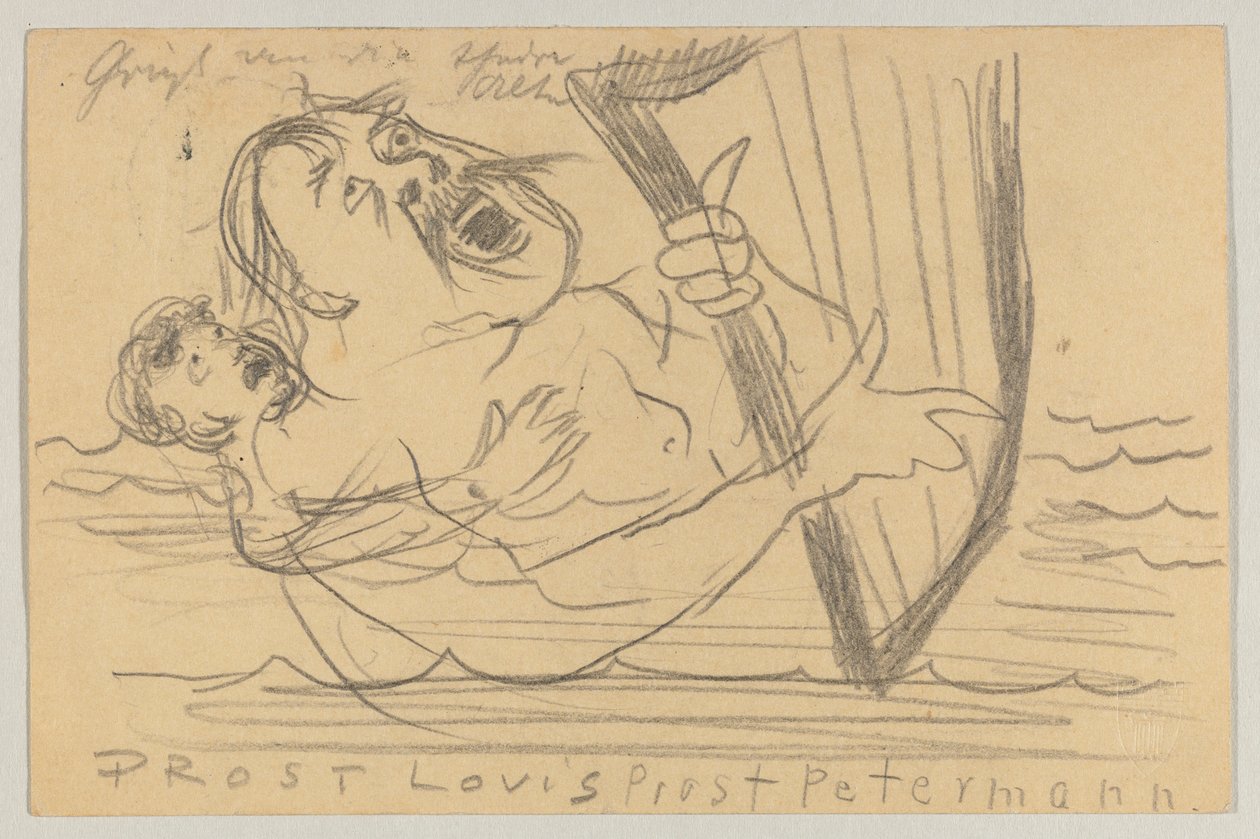 Lovis Corinth 致 Carl Strathmann：明信片，1903 年 7 月 18 日邮戳 作者 洛维斯·科林斯（Lovis Corinth）