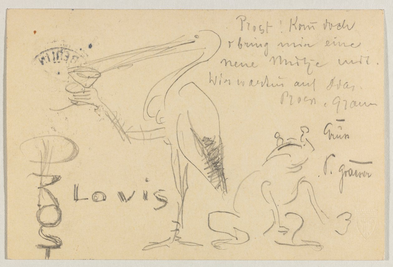 Lovis Corinth 致 Carl Strathmann：明信片，1906 年 9 月 20 日邮戳 作者 洛维斯·科林斯（Lovis Corinth）