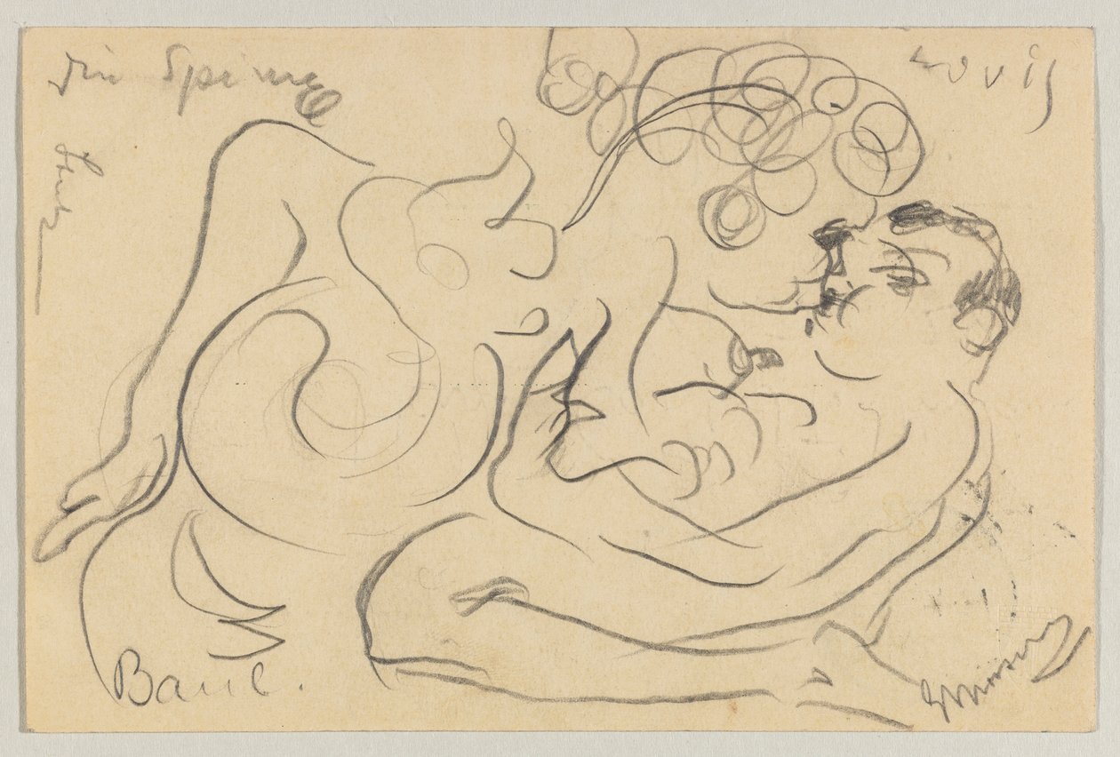 Lovis Corinth 致 Carl Strathmann：明信片，1908 年 3 月 25 日邮戳 作者 洛维斯·科林斯（Lovis Corinth）