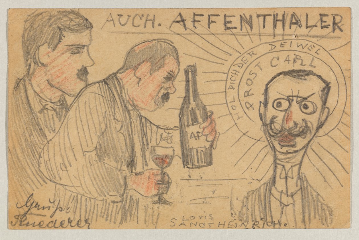 Lovis Corinth 致 Carl Strathmann：明信片，1896 年 9 月 28 日邮戳 作者 洛维斯·科林斯（Lovis Corinth）