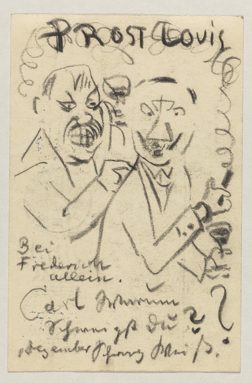 Lovis Corinth 致 Carl Strathmann：明信片，1907 年 10 月 30 日邮戳 作者 洛维斯·科林斯（Lovis Corinth）