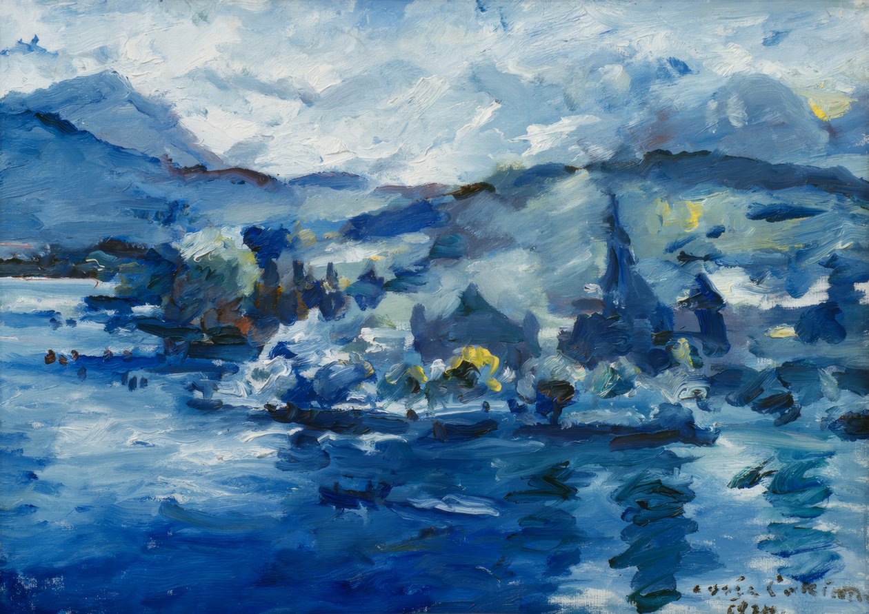 下午的卢塞恩湖 作者 洛维斯·科林斯（Lovis Corinth）
