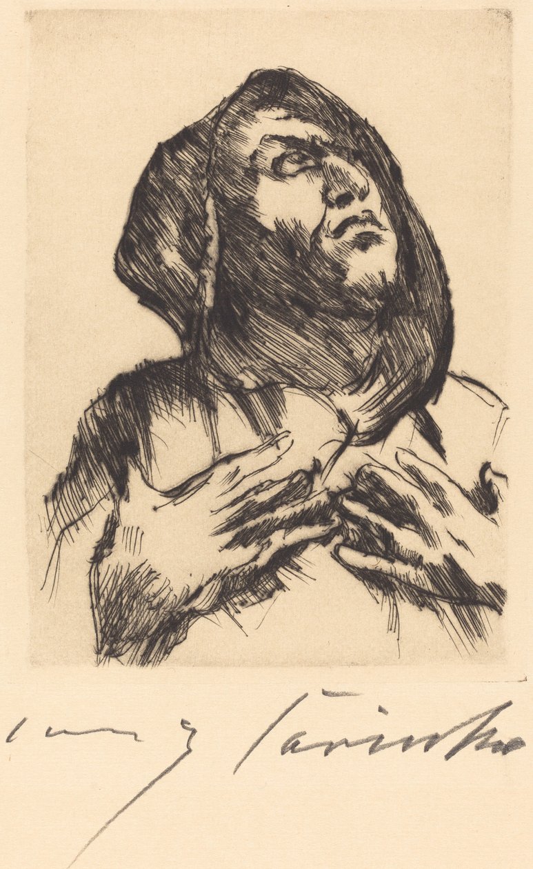 仰视的和尚 仰视的和尚，1916年。 作者 洛维斯·科林斯（Lovis Corinth）