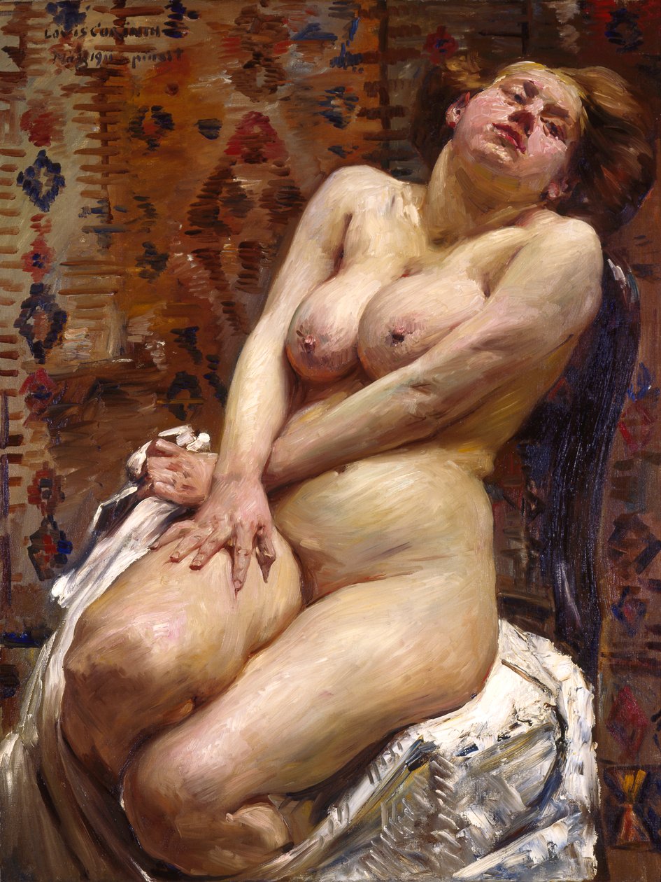 娜娜，女性裸体 作者 洛维斯·科林斯（Lovis Corinth）