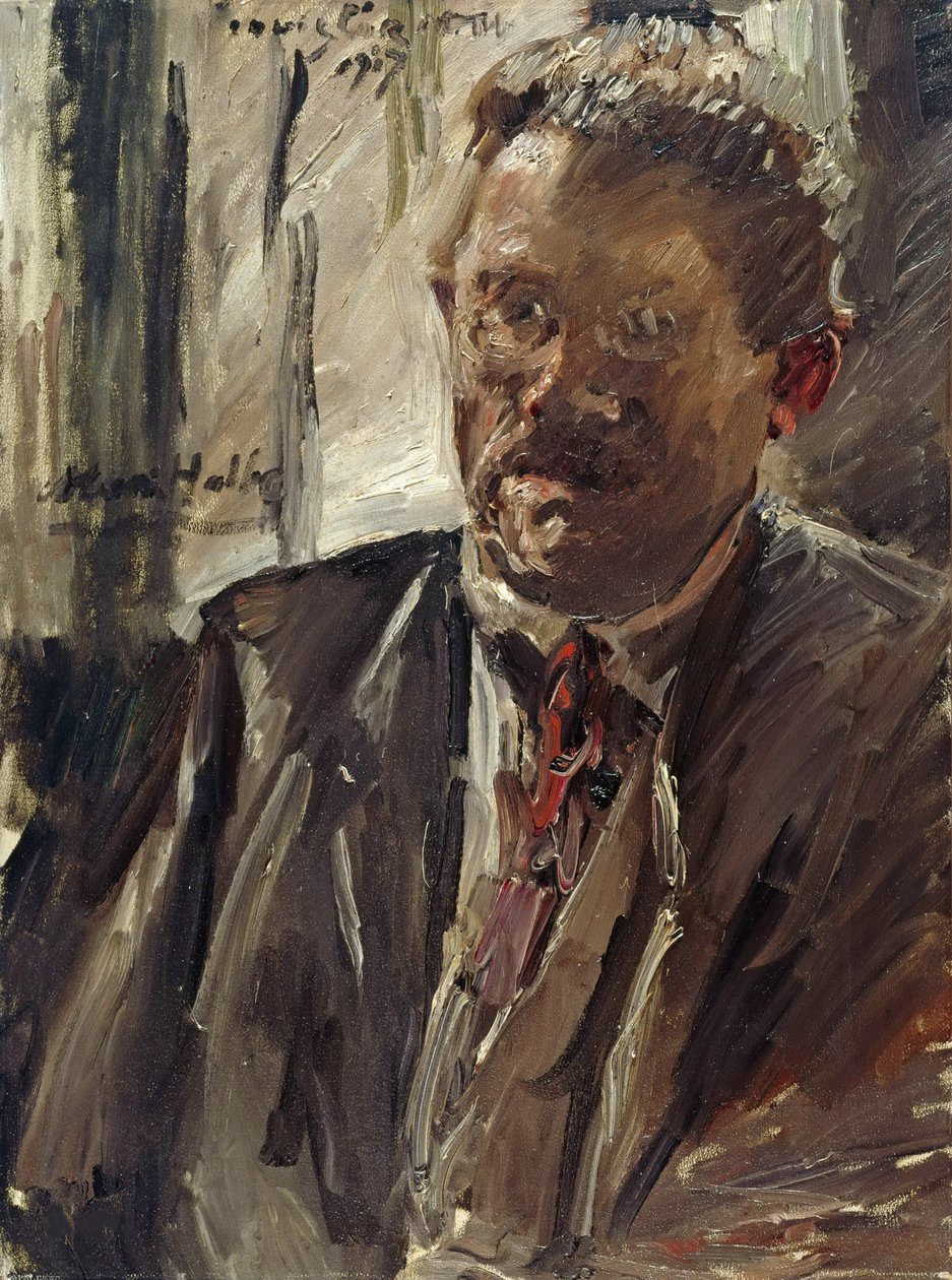 Max Halbe肖像（1865-1944），1917年。 作者 洛维斯·科林斯（Lovis Corinth）