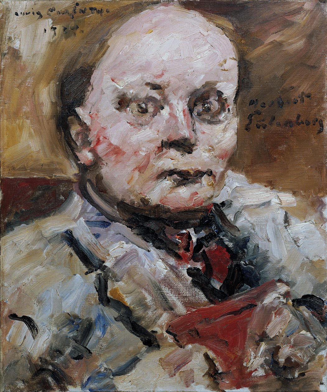 诗人Herbert Eulenberg的肖像，1924年。 作者 洛维斯·科林斯（Lovis Corinth）