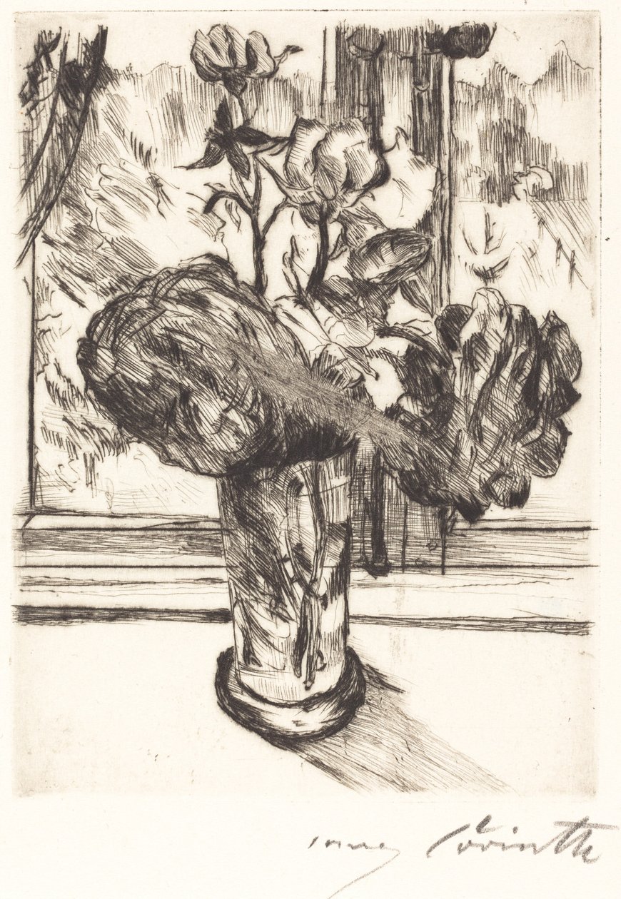 水杯中的玫瑰 水杯中的玫瑰，1916年。 作者 洛维斯·科林斯（Lovis Corinth）