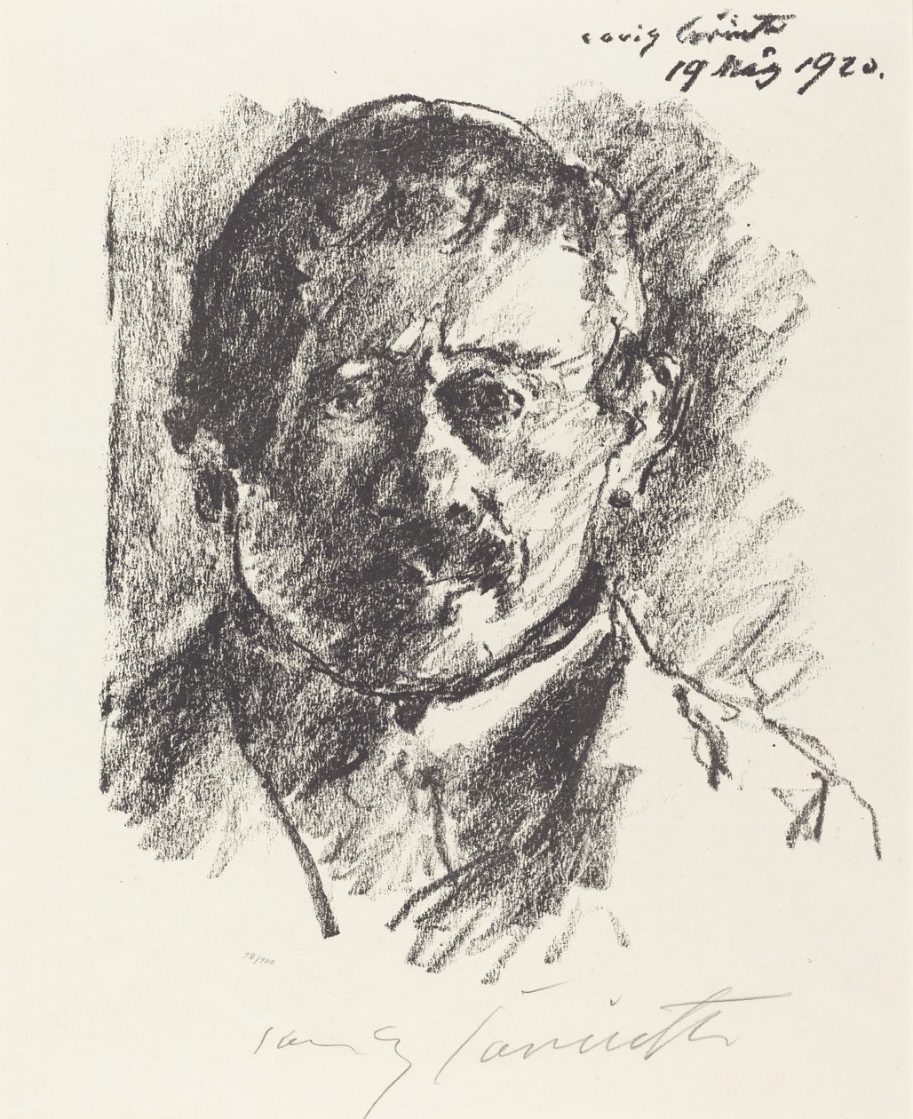 自画像 自画像，1920年。 作者 洛维斯·科林斯（Lovis Corinth）