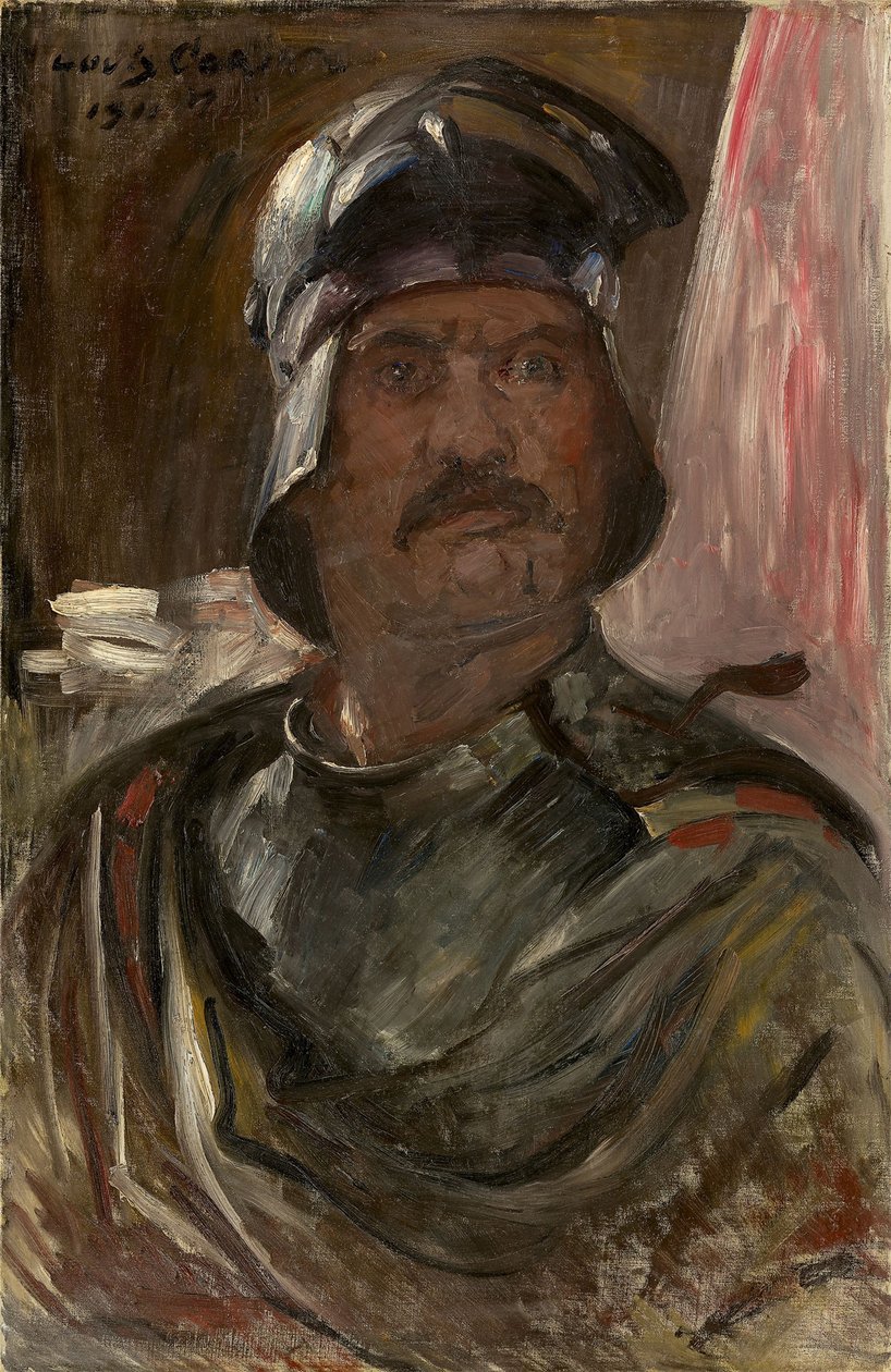 穿着盔甲的自画像，1911年。 作者 洛维斯·科林斯（Lovis Corinth）