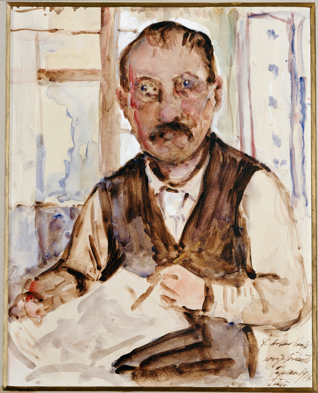 自画像，1918年 作者 洛维斯·科林斯（Lovis Corinth）