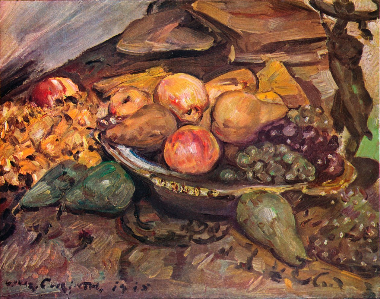 水果静物画，二十世纪 作者 洛维斯·科林斯（Lovis Corinth）