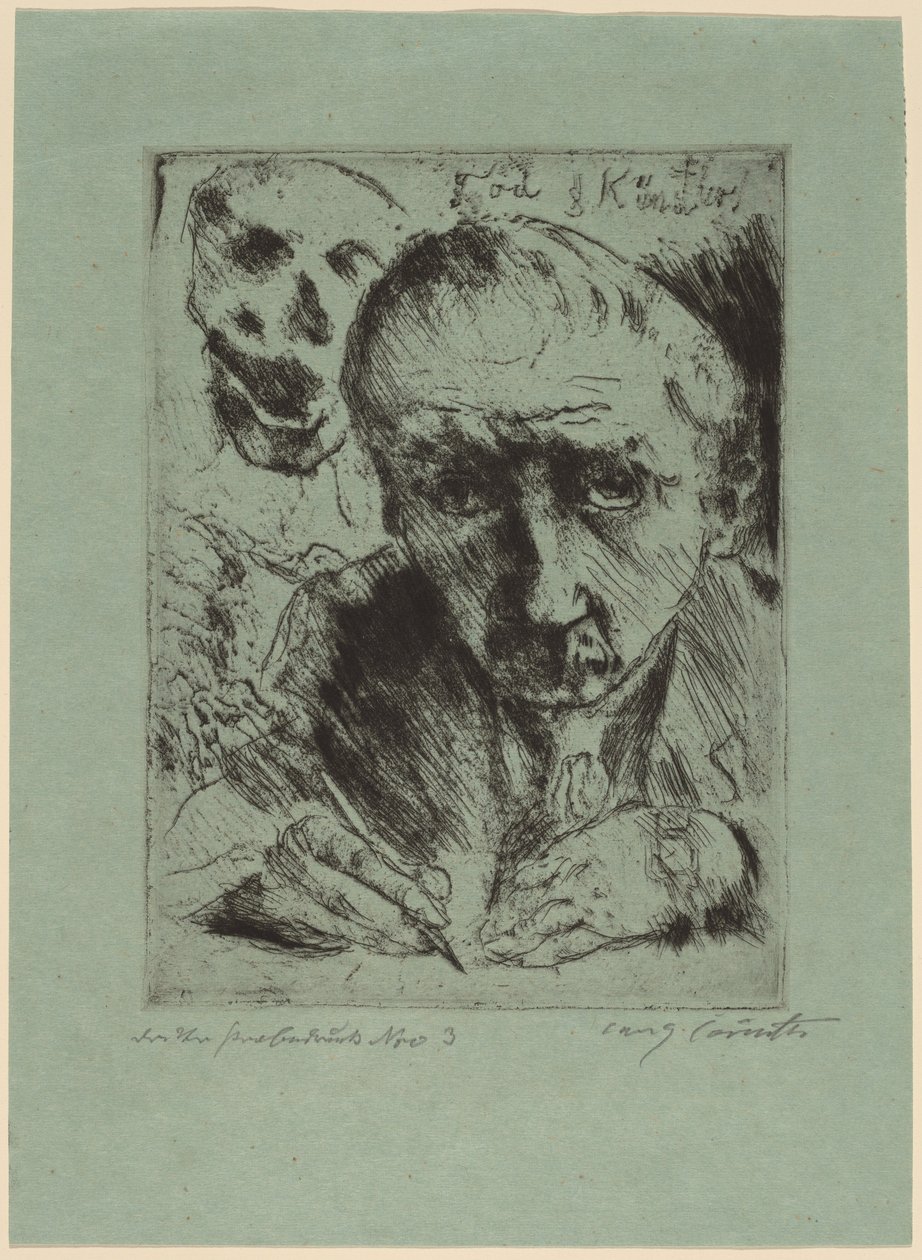 死亡与艺术家 死亡与艺术家，1920-1921。 作者 洛维斯·科林斯（Lovis Corinth）