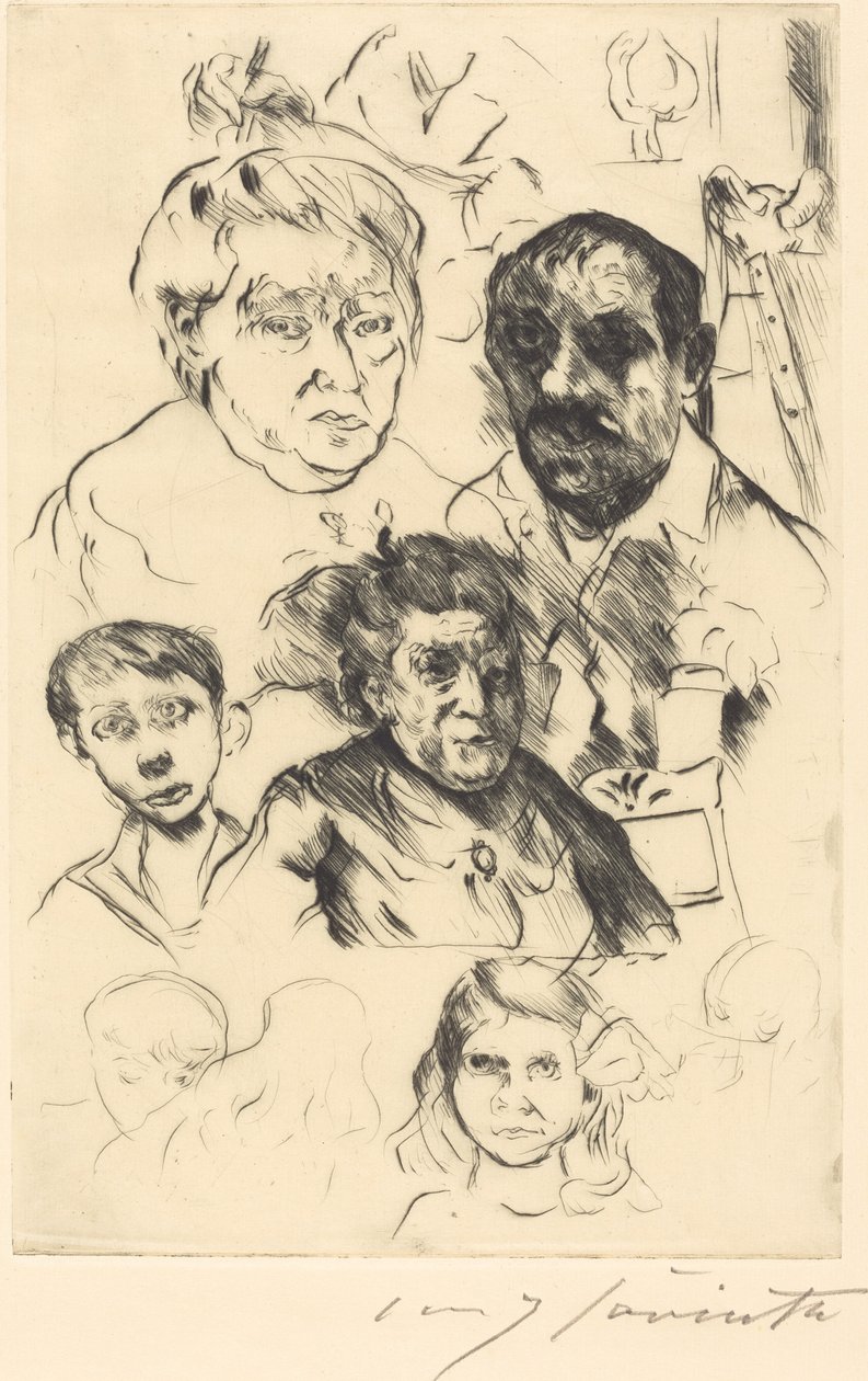 各类头像和自画像 (各类头像和自画像) 作者 洛维斯·科林斯（Lovis Corinth）