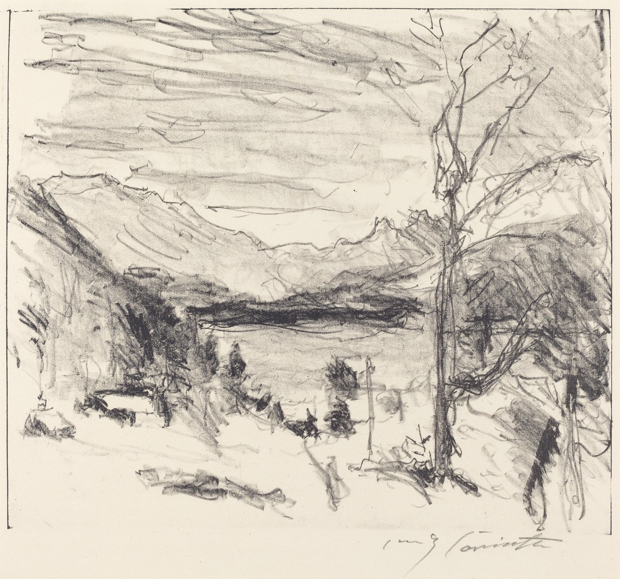 雾中的瓦尔琴湖 雾中的瓦尔琴湖，1920年。 作者 洛维斯·科林斯（Lovis Corinth）