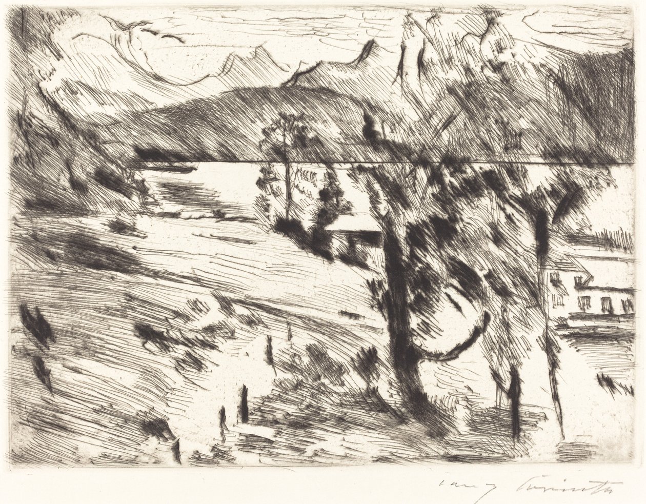 瓦尔钦湖景观(Walchensee Landscape) 作者 洛维斯·科林斯（Lovis Corinth）