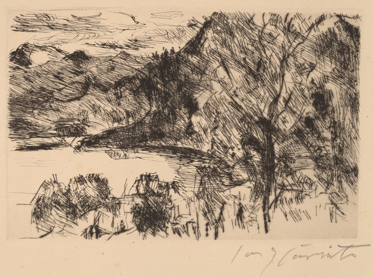 沃尔钦湖与约赫贝格 (Walchensee with Jochberg) 作者 洛维斯·科林斯（Lovis Corinth）