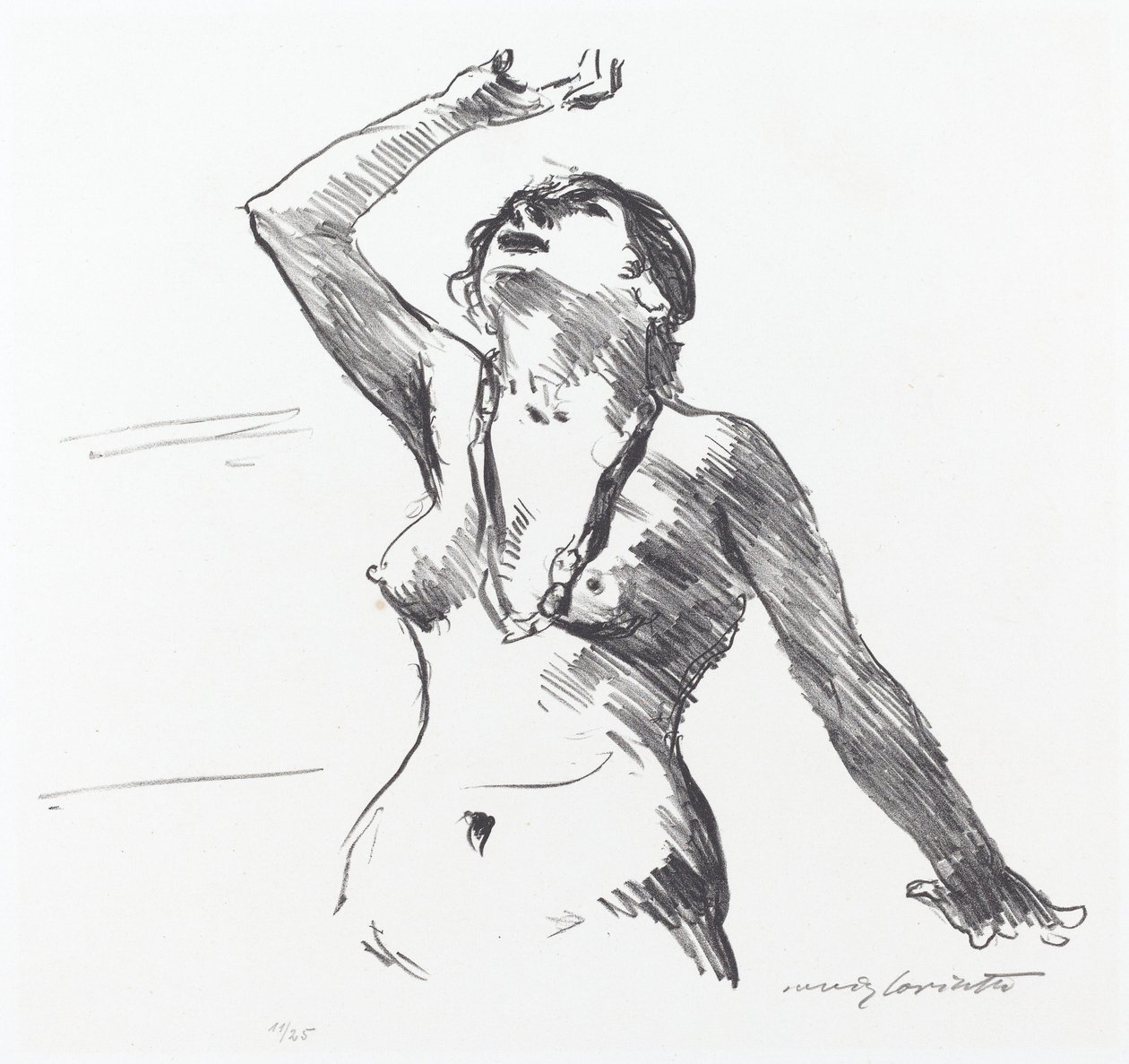 捍卫自己的女性裸体，1913年。 作者 洛维斯·科林斯（Lovis Corinth）